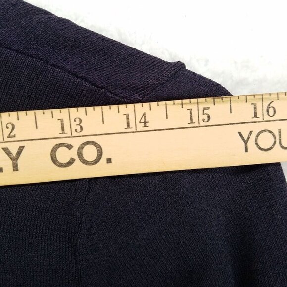 The Limited Womens Cardigan Sweater Size Small Black Open Front Flare Hem - Picture 6 of 8